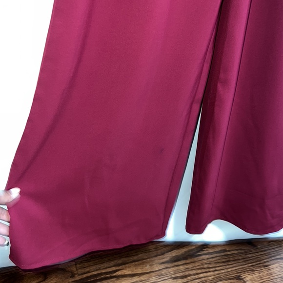 Mystic maroon pant romper with mesh on the breast area - Picture 4 of 5